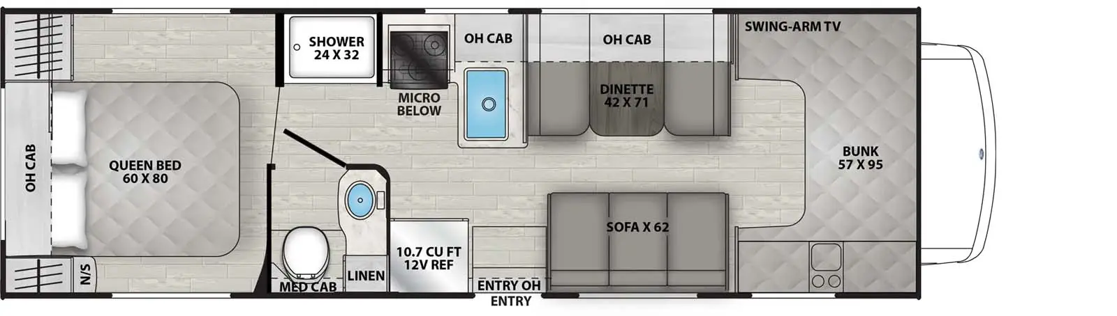 27QB - Ford E-350 Floorplan Image